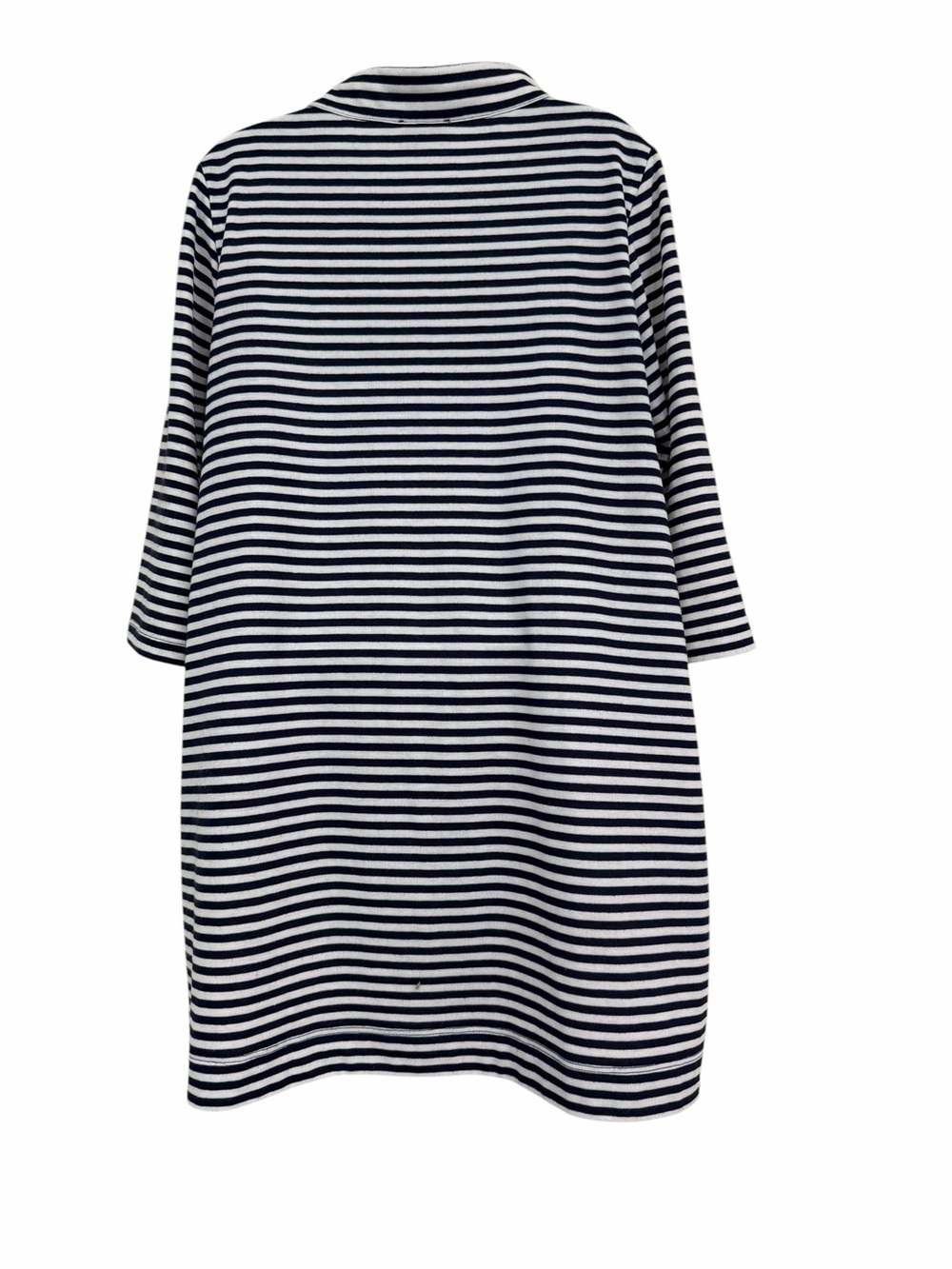 Vineyard Vines Navy White Striped Cotton Mini Tunic Dress Size Large Knit - Picture 2 of 12